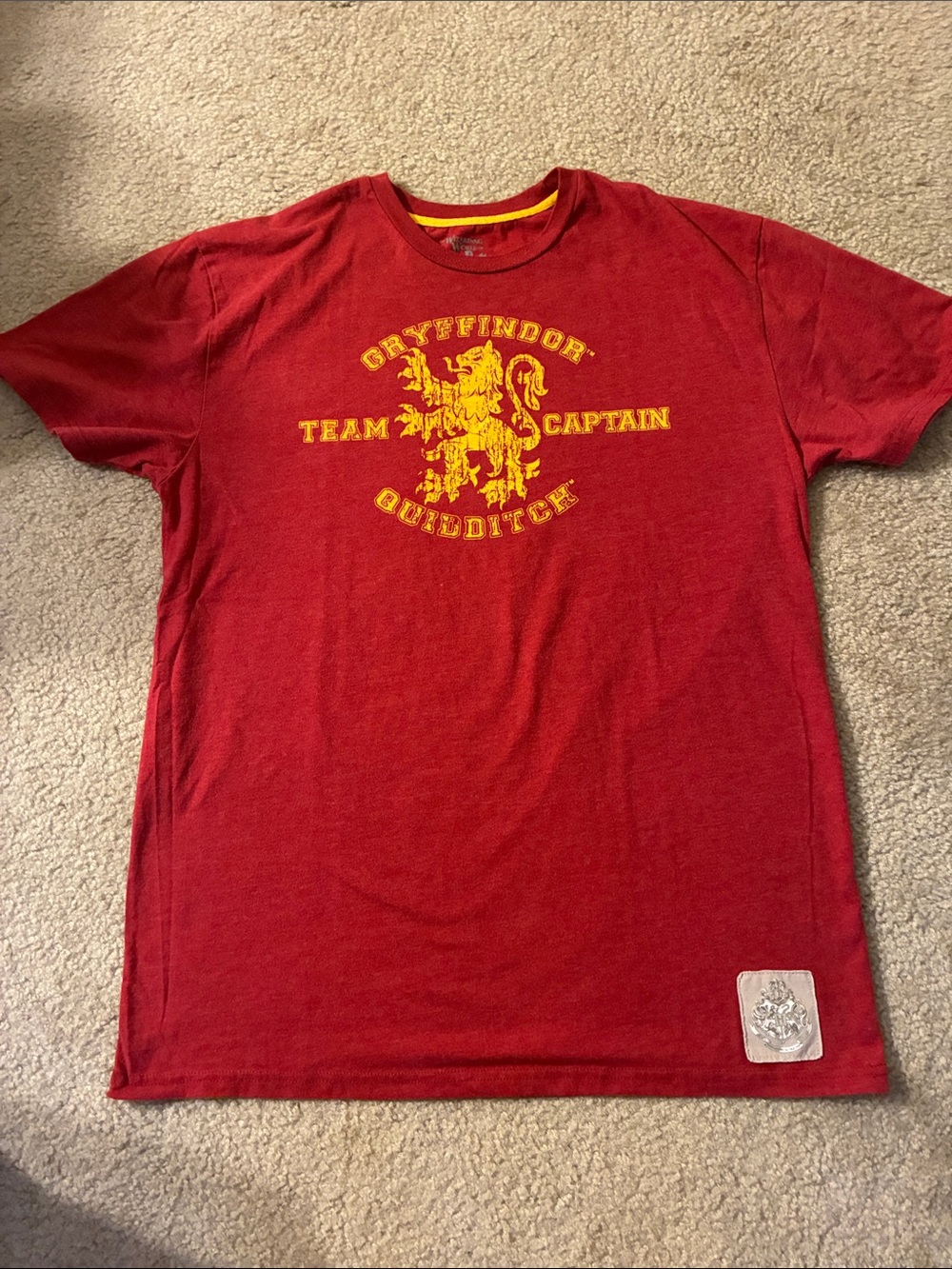 Gryffindor Mens Team Captain Short Sleeve T-Shirt - Red